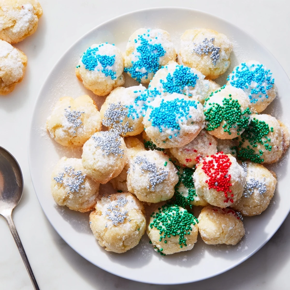 Airy Christmas cookies celebrating Hanukkah, beautifully adorned with sweet festive decorations.