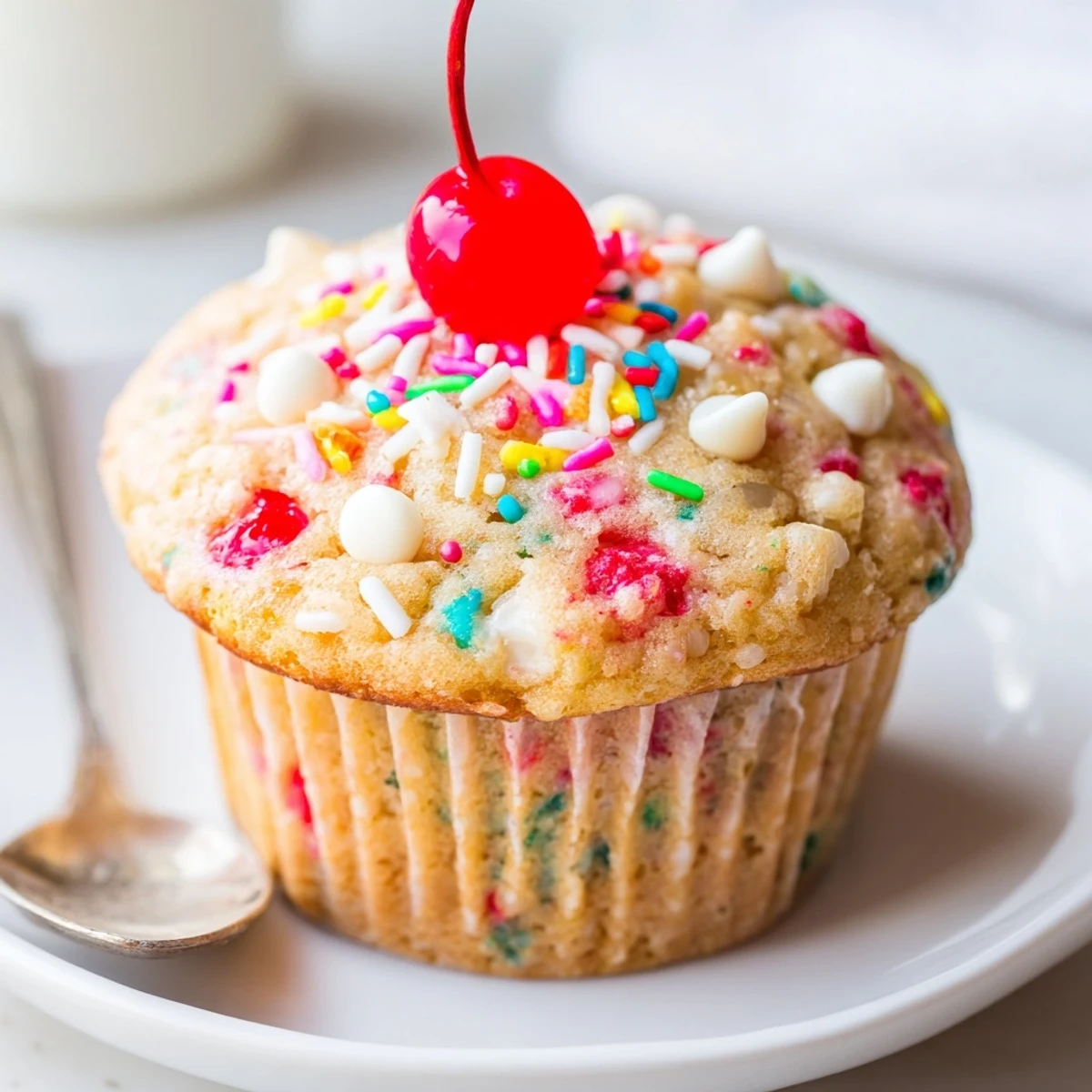 Funfetti Cherry Soda Muffins