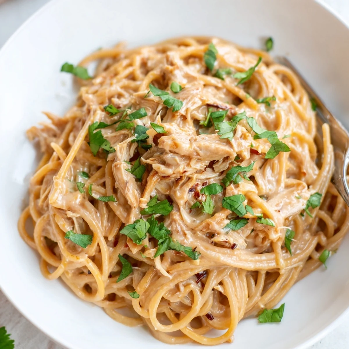 Creamy Chipotle Chicken Spaghetti