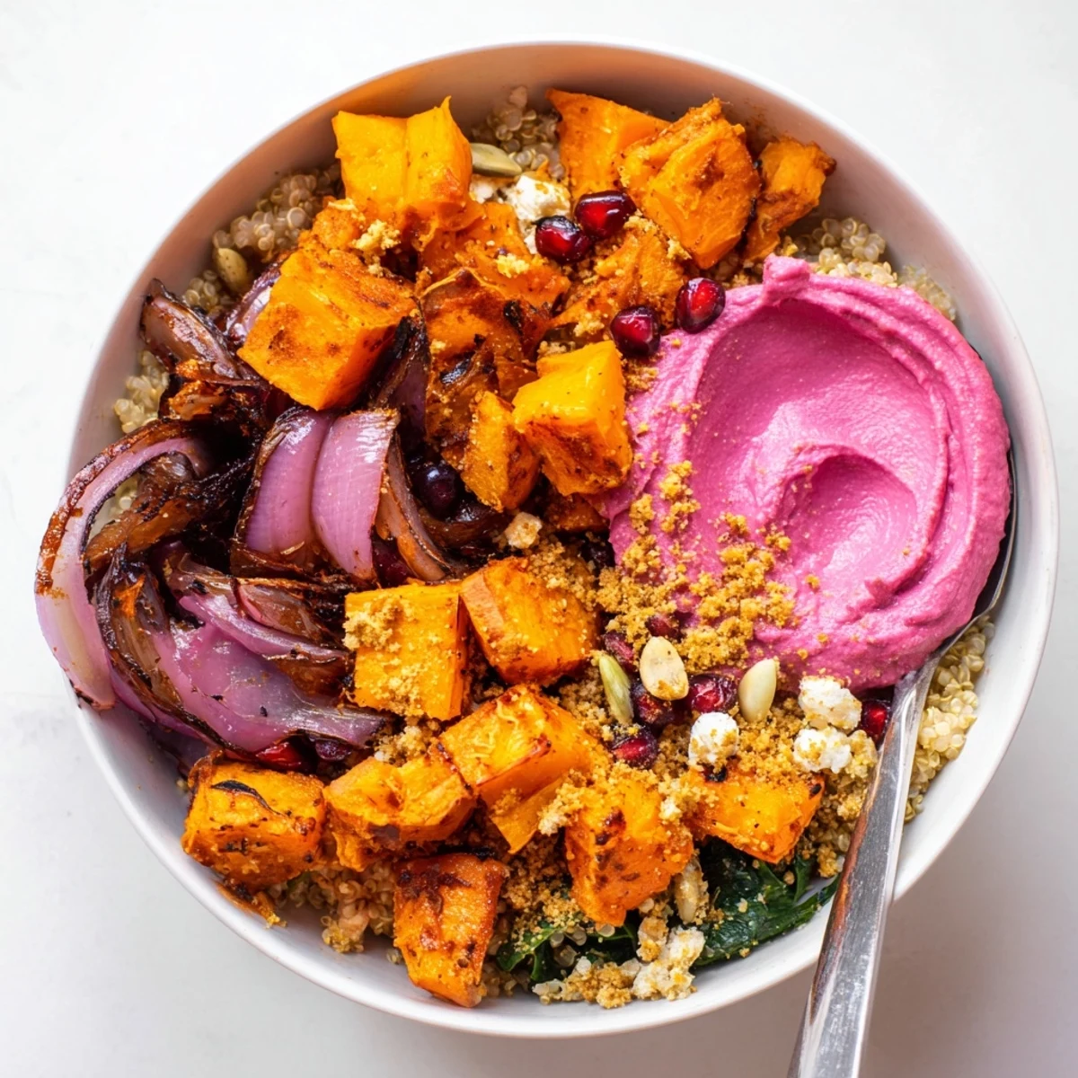 Nutrient-rich spiced winter bowls bursting with flavor from roasted veggies and toppings.