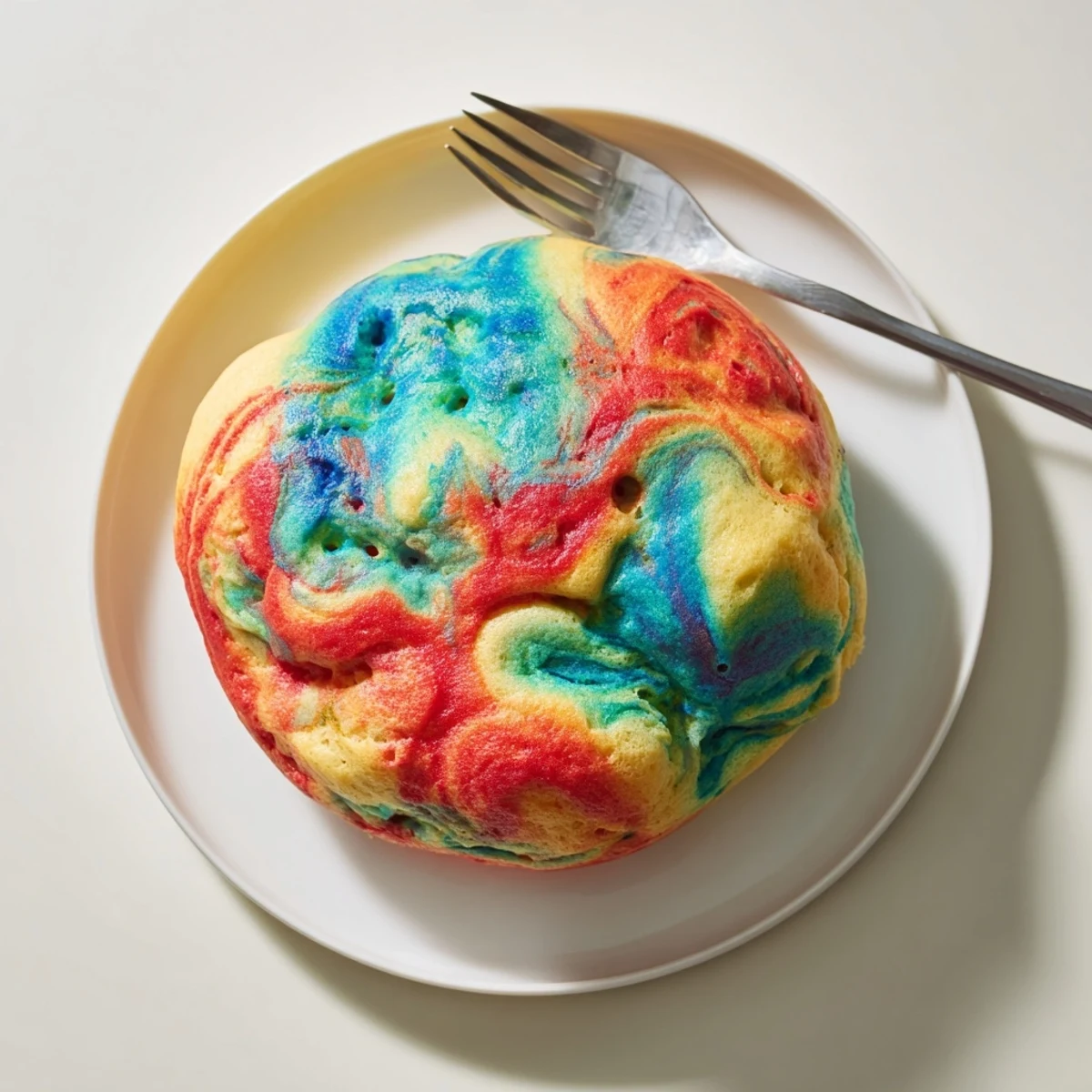 Delicious cloud bread rainbow version, a whimsical, gluten-free delight for any occasion.