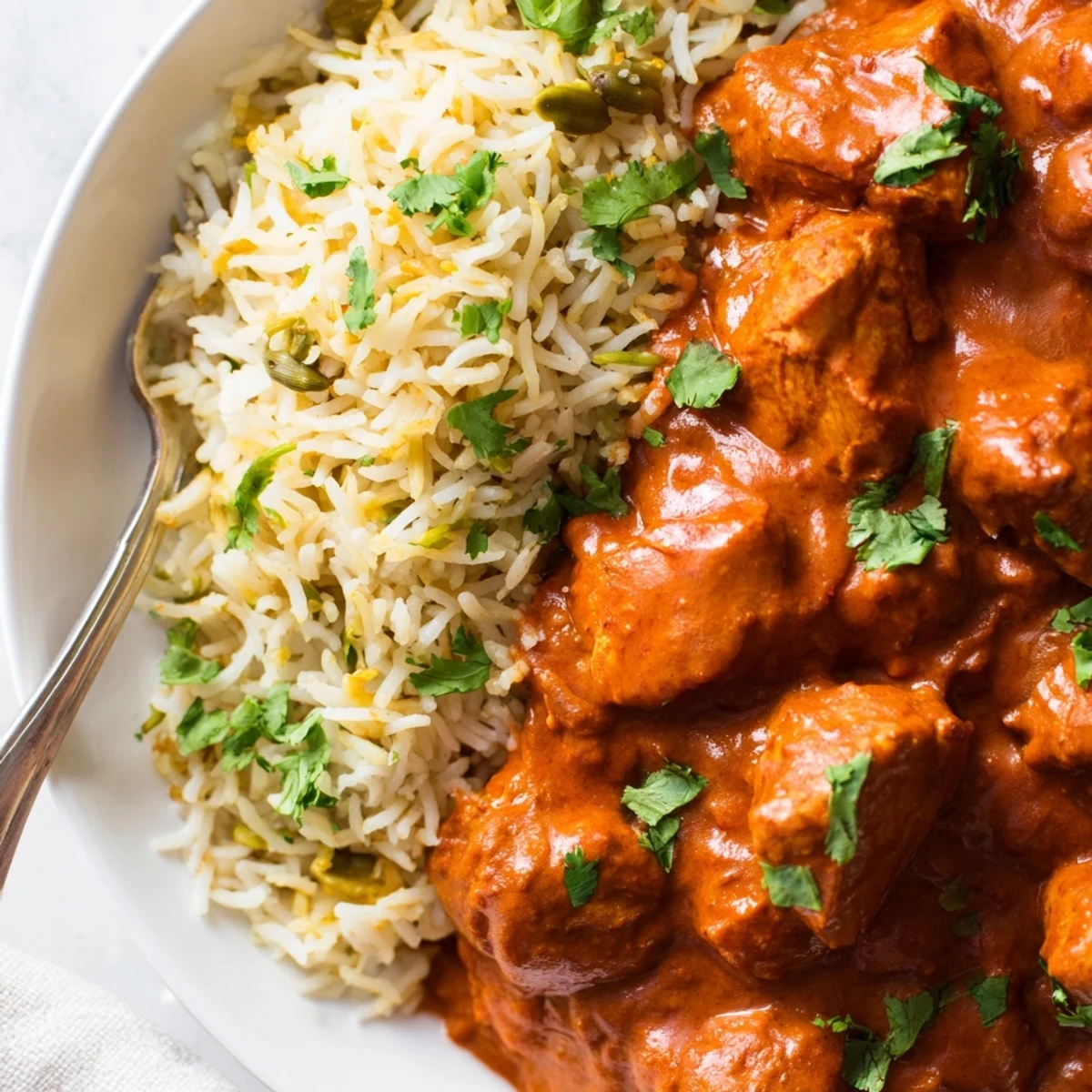 Butter Chicken and Rice Pilaf