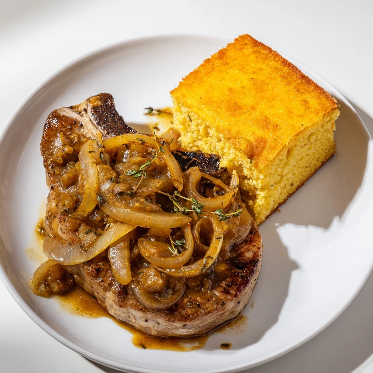 Smothered Pork Chops Cornbread