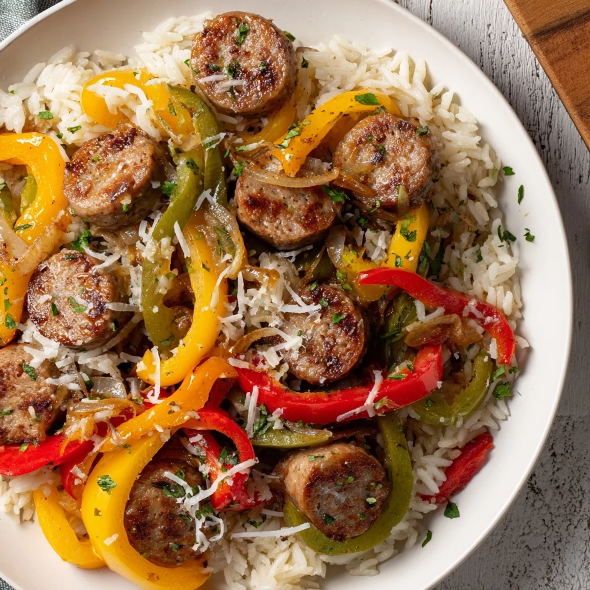 Italian Sausage Peppers Rice