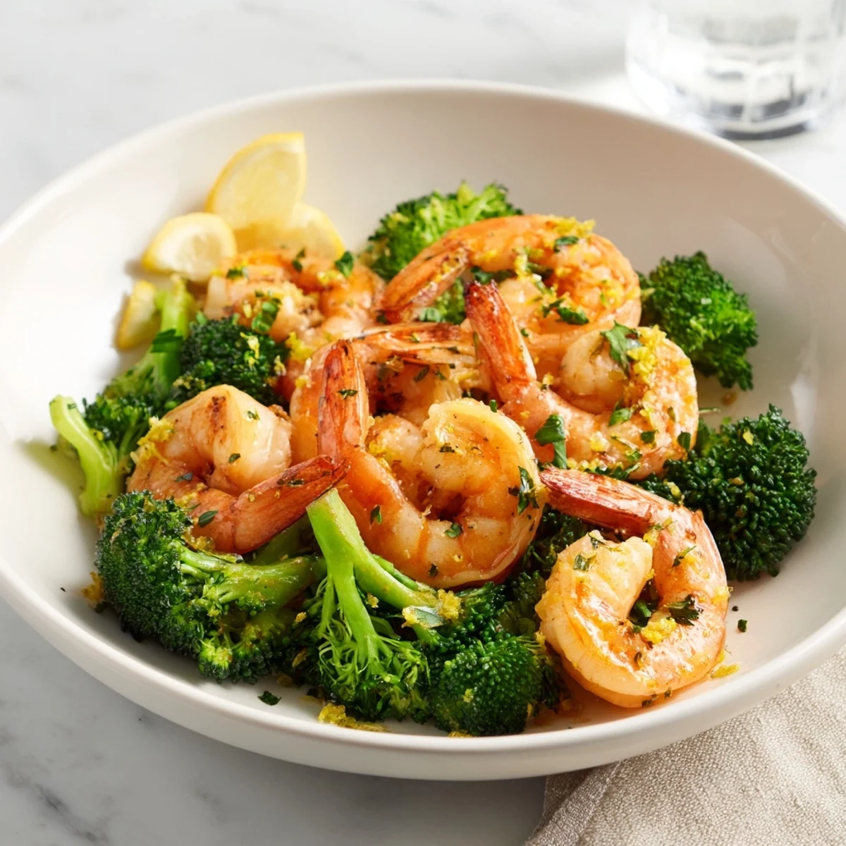 Get ready for delicious, quick Lemon Butter Shrimp & Broccoli, a quick and easy weeknight dinner.