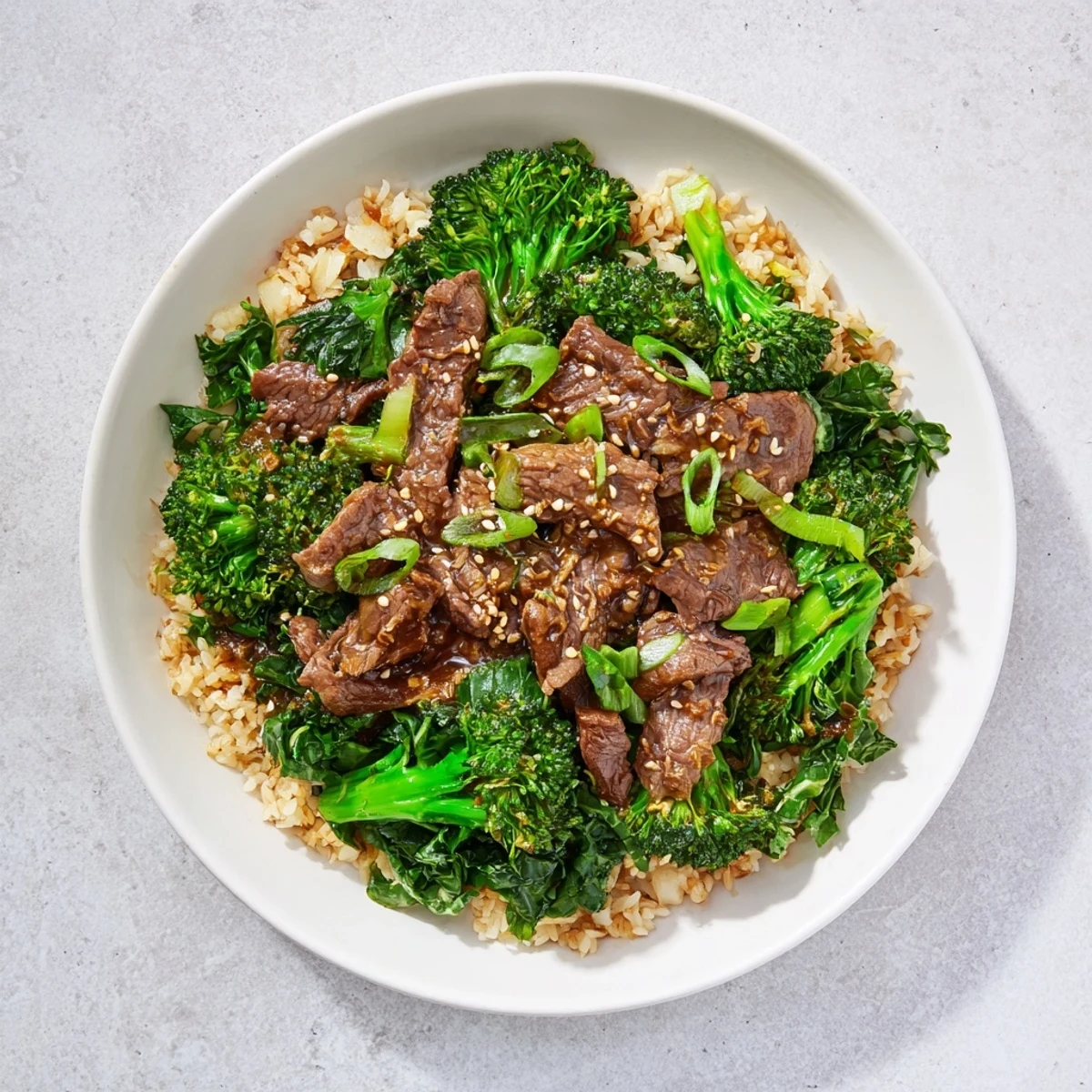 Steaming bowl of Slow-Cooker Beef & Broccoli, a flavorful Asian-inspired meal with tender beef.