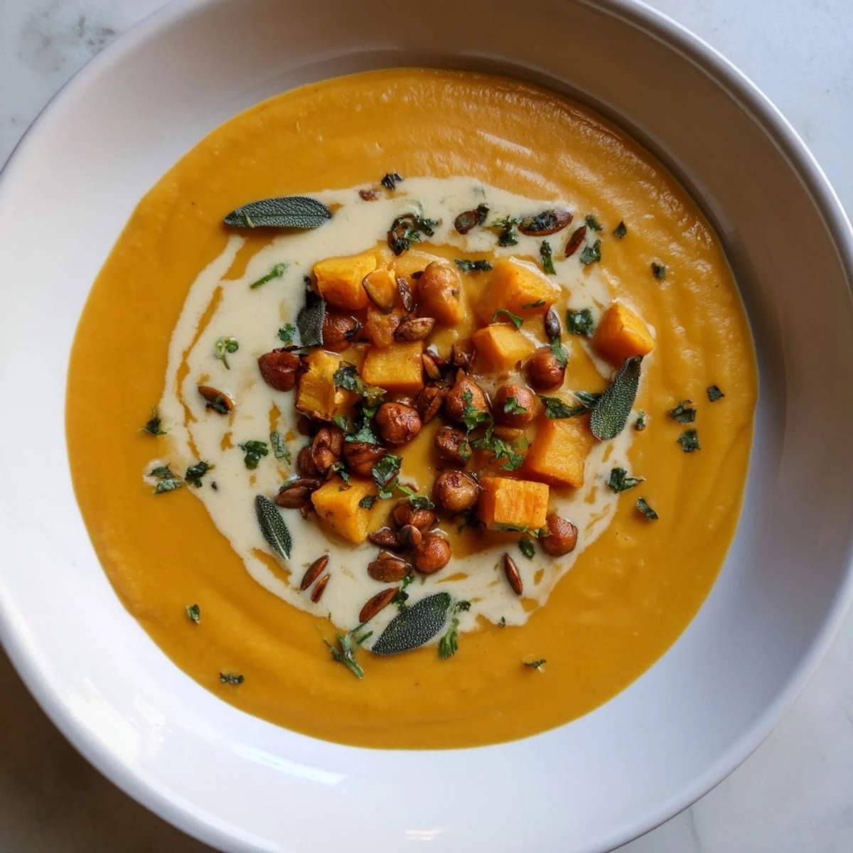 Chickpea Pumpkin Sage Soup