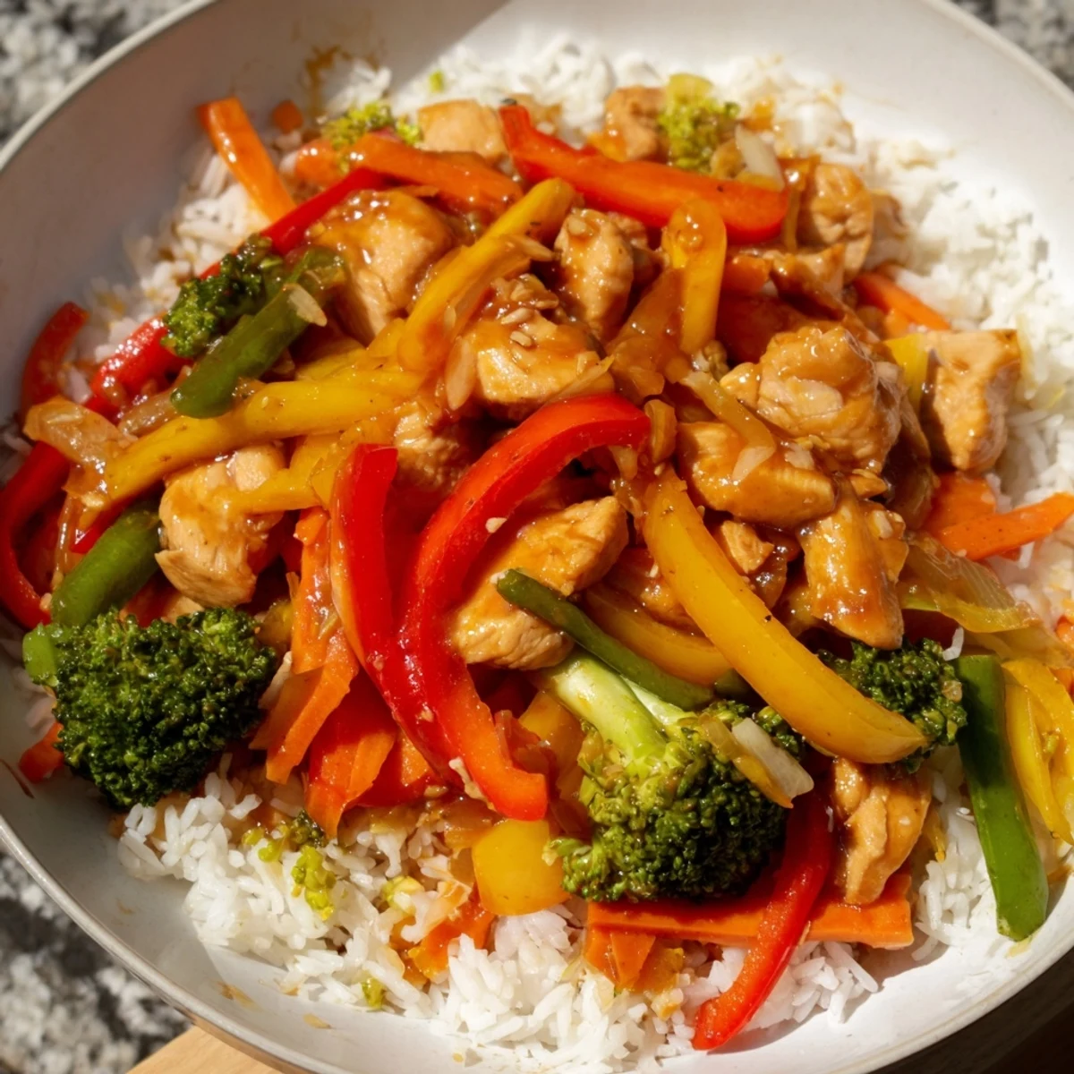 Chicken Stir-Fry Vegetables Rice