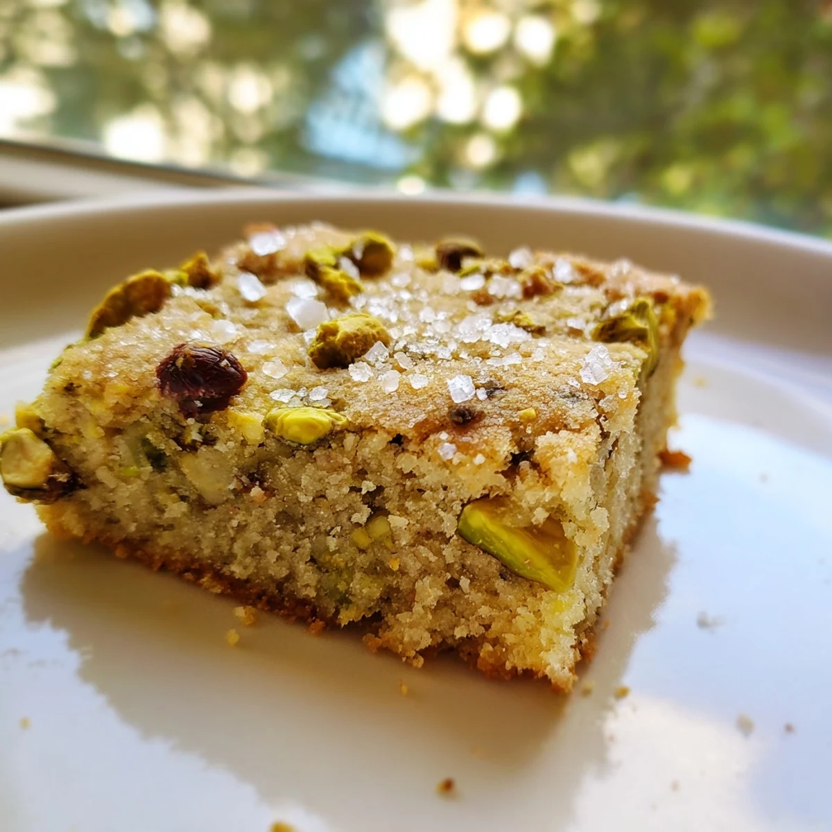 Golden brown Salted Pistachio Slice & Bake Shortbread cookies, perfectly crisped with delicious sea salt.