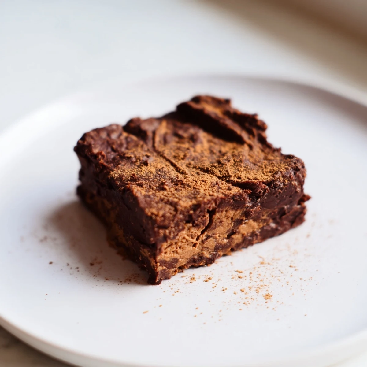 Fudgy, rich Pumpkin Workout Brownies ready to eat, made with pumpkin puree for a delicious dessert.
