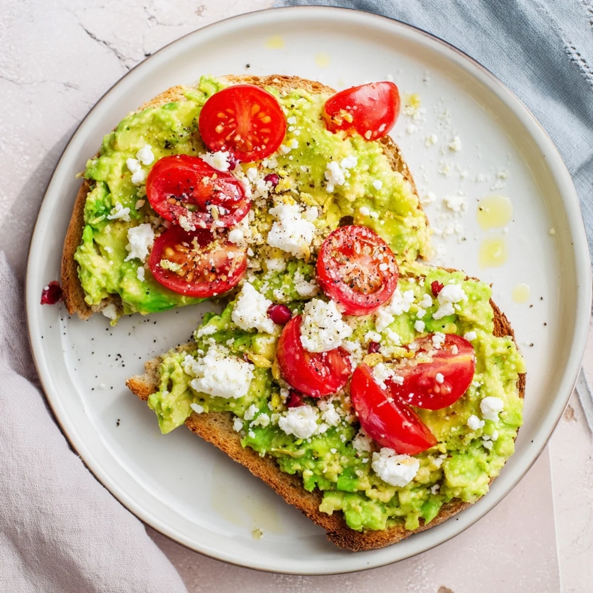 Warm, toasted bread layered with creamy avocado for a delightful Express Holiday Avocado Toast Bar.