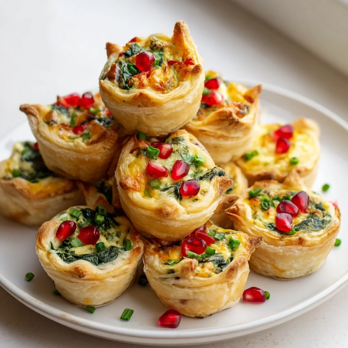 Mini Quiche Christmas Tree