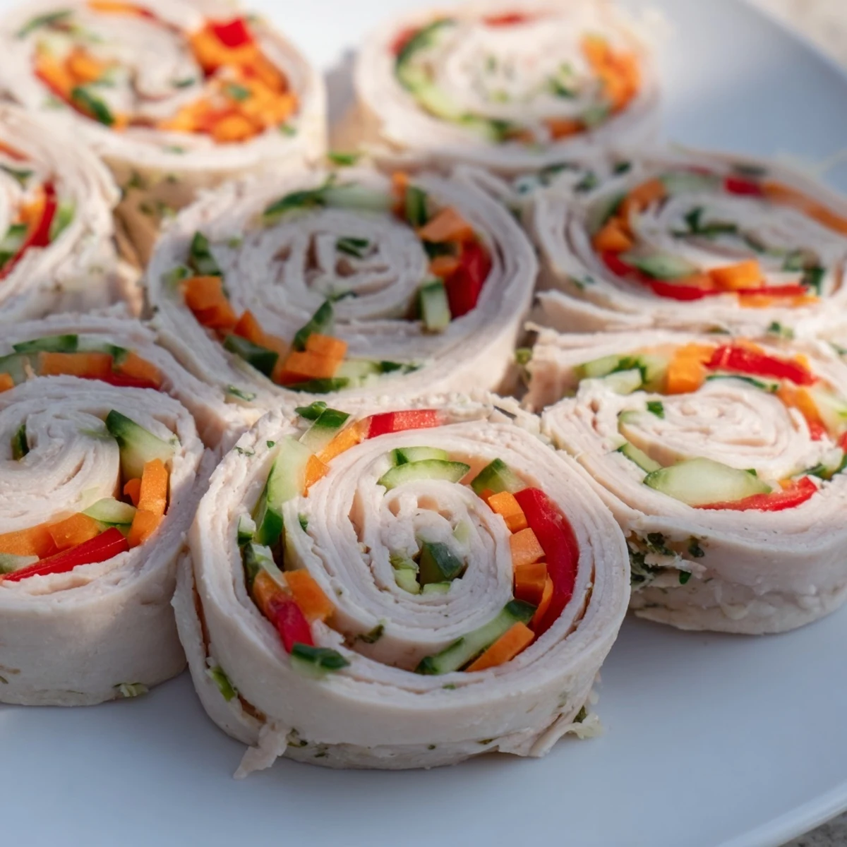 Creamy cream cheese and savory smoked turkey star in these vibrant Smoked Turkey Pinwheels Tree delights.