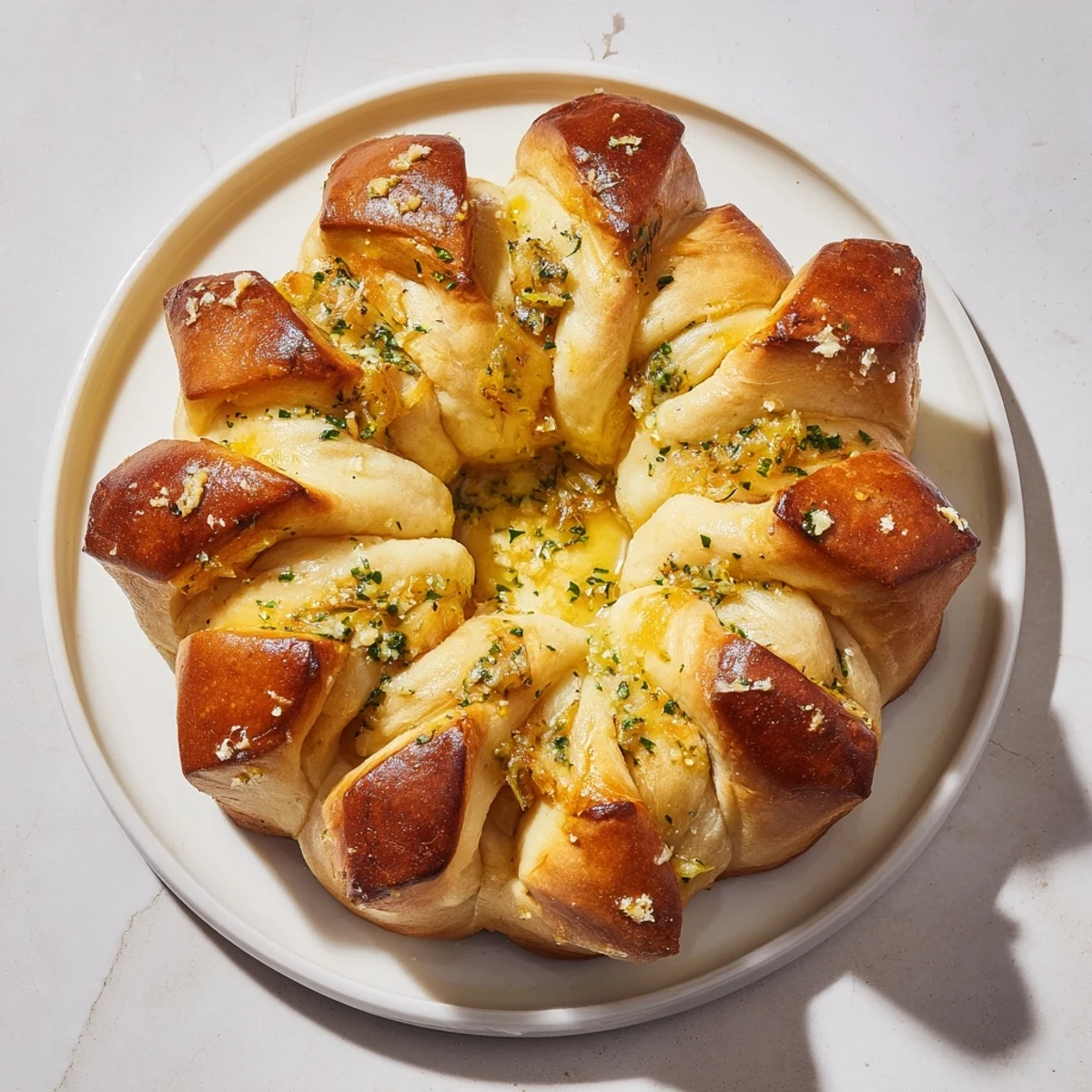Star Shaped Garlic Bread