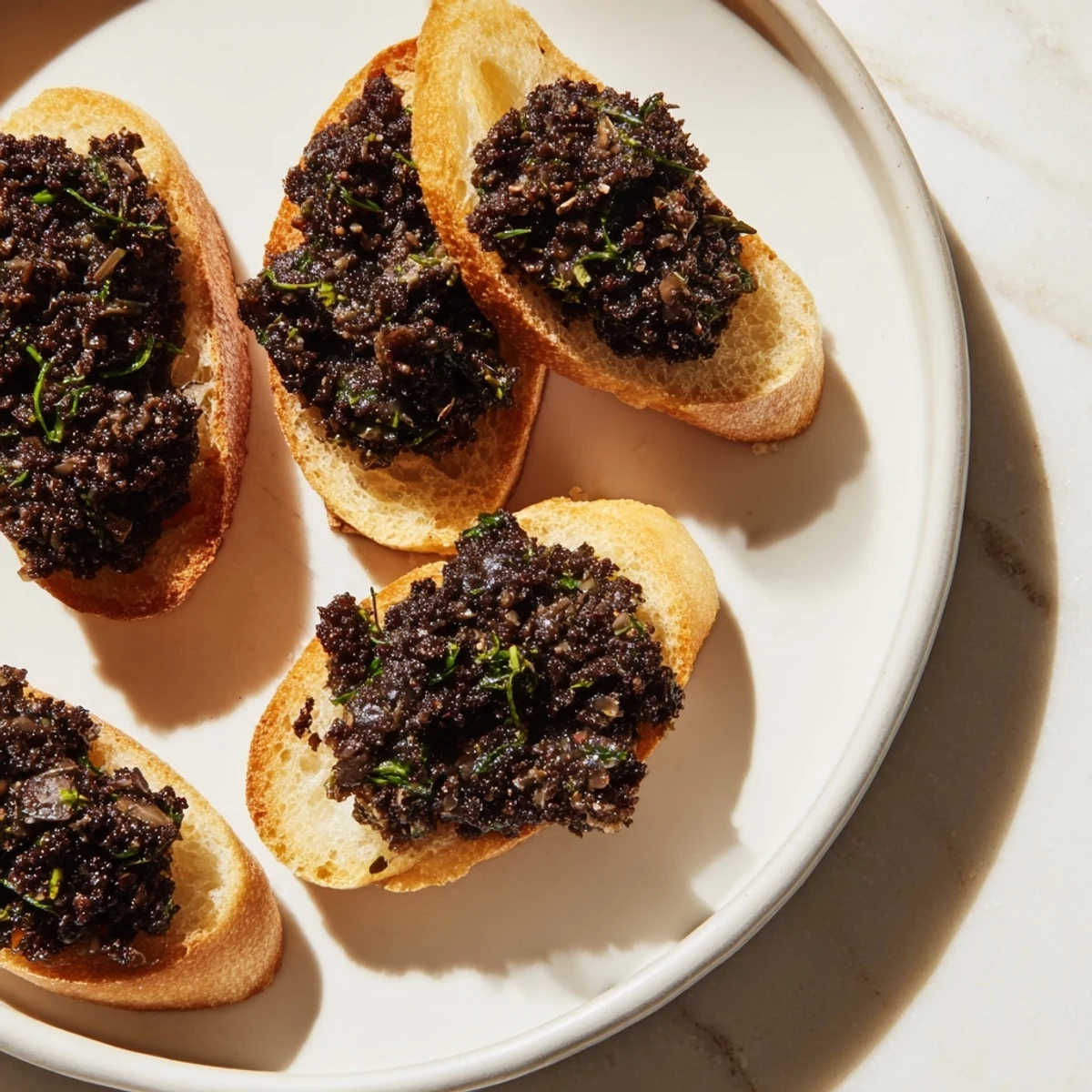 Black Olive Tapenade Crostini