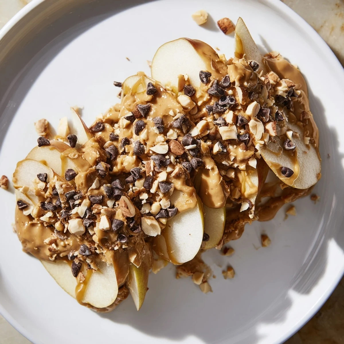Peanut Butter Apple Nachos