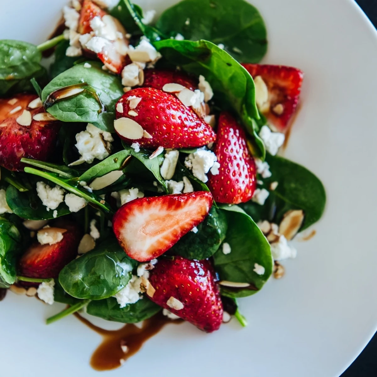 Crisp, leafy spinach mingles with sweet strawberries in this easy Strawberry Spinach Salad recipe.