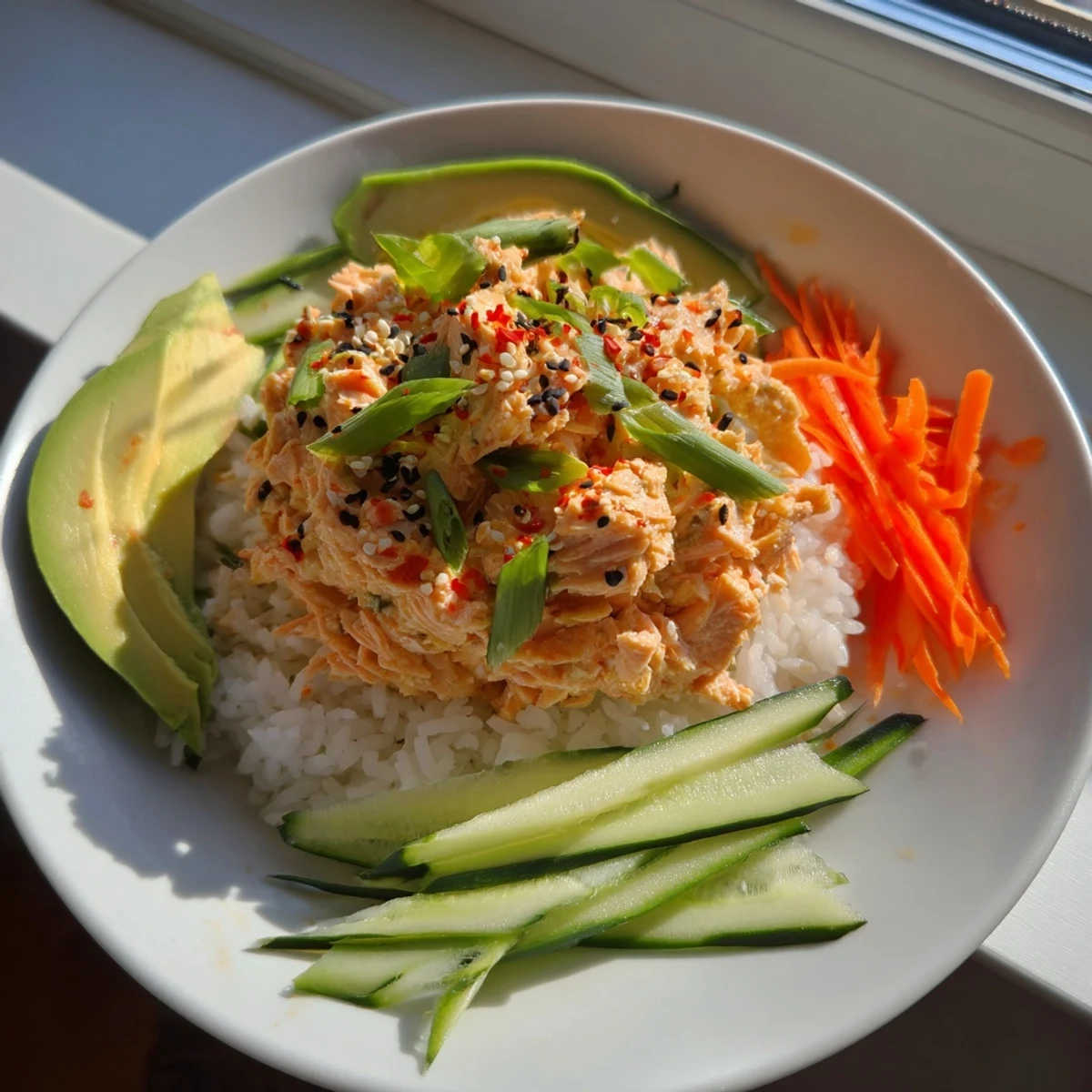 Spicy Canned Salmon Bowl