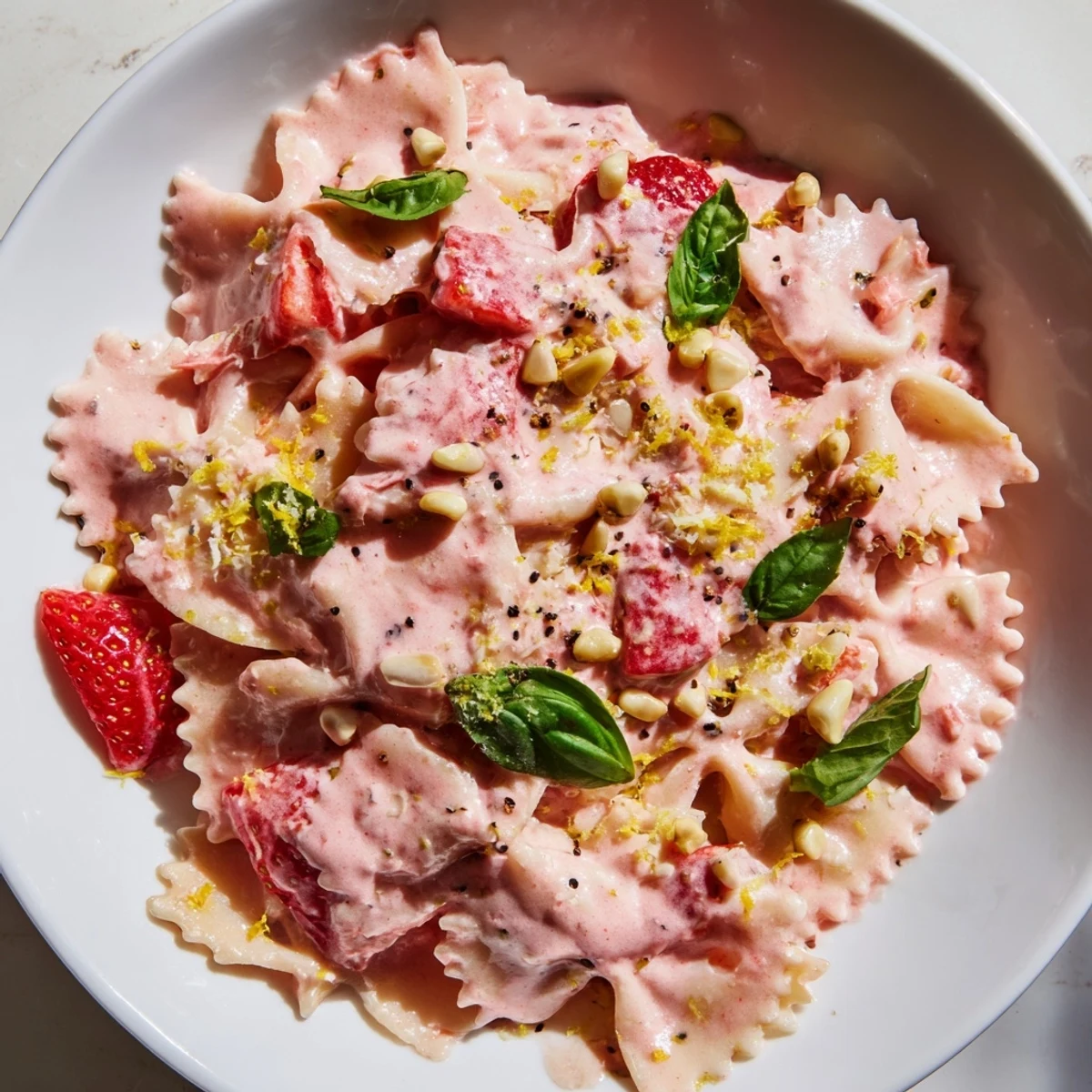 Strawberry Sour Cream Pasta