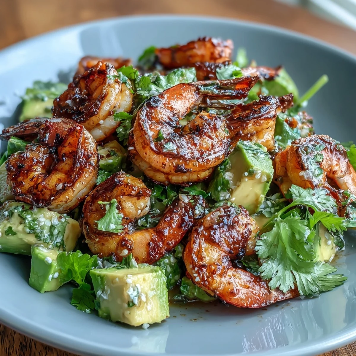 Succulent grilled shrimp, creamy avocado, and juicy mango over crisp greens, drizzled with zesty chili-lime dressing.  