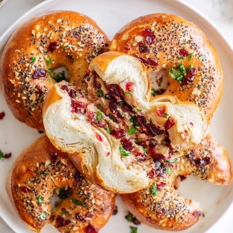 Cranberry Jalapeño Dip Bagel Bombs