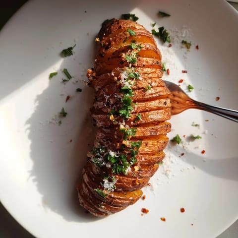 Golden spiral potatoes on skewers, air-fried to crisp perfection and full of flavor.  