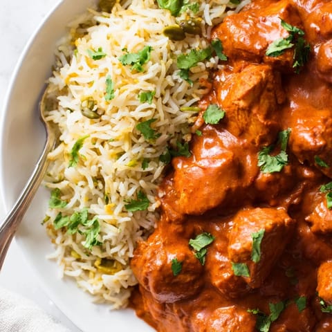 Butter Chicken and Rice Pilaf