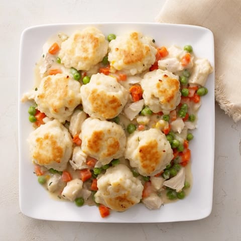 Warm, creamy Chicken and Dumplings Casserole with fluffy dumplings and tender chicken, perfect comfort food.