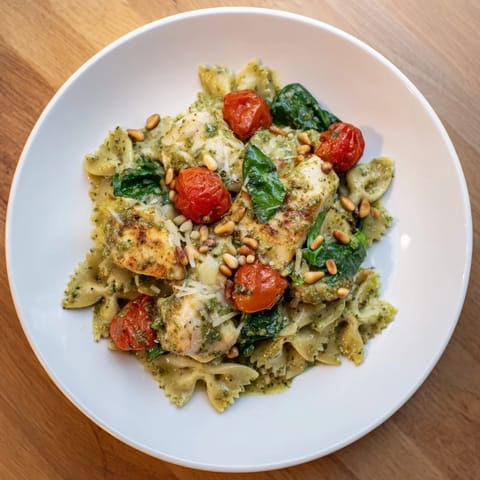 Pesto Chicken Bowtie Pasta