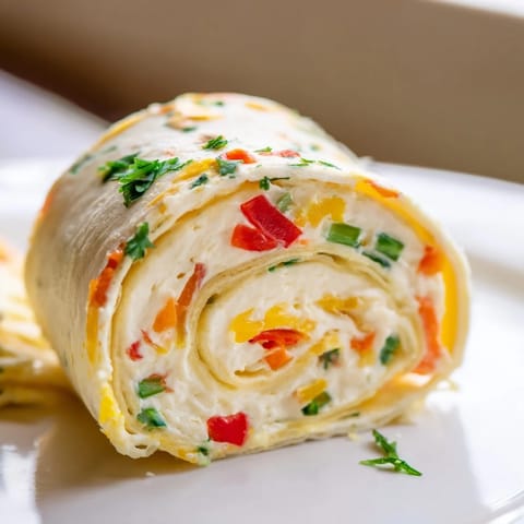 Freshly cut Cozy Scarf Holiday Pinwheel Wraps showcasing creamy filling, ready to serve at a festive gathering.