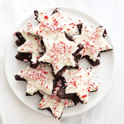 Peppermint Bark Snowflakes