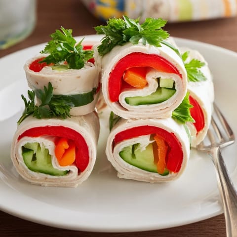 Tender turkey roll-ups snack