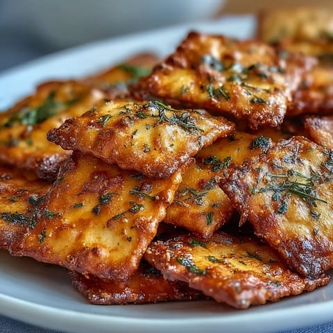 Savory Ranch Oyster Crackers served in a rustic bowl, a perfect party appetizer for game day.