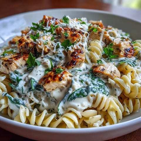 Lemon Orzo with Chicken Spinach