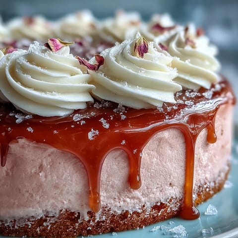 Decadent Bridal Shower Rosé Velvet Cake, a sweet pink treat with edible gold.
