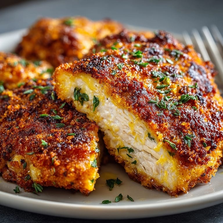 Homemade Crispy Oven &ldquo;Fried&rdquo; Chicken recipe, baked until beautifully golden and crunchy.