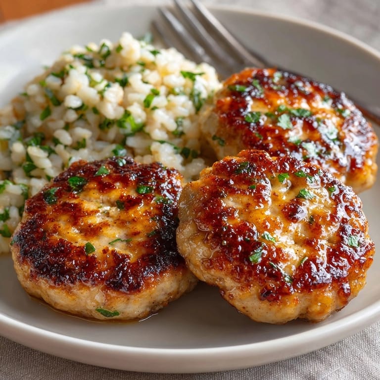 Juicy Maple Apple Turkey Sausage Patties recipe, skillet-cooked and ready to serve.