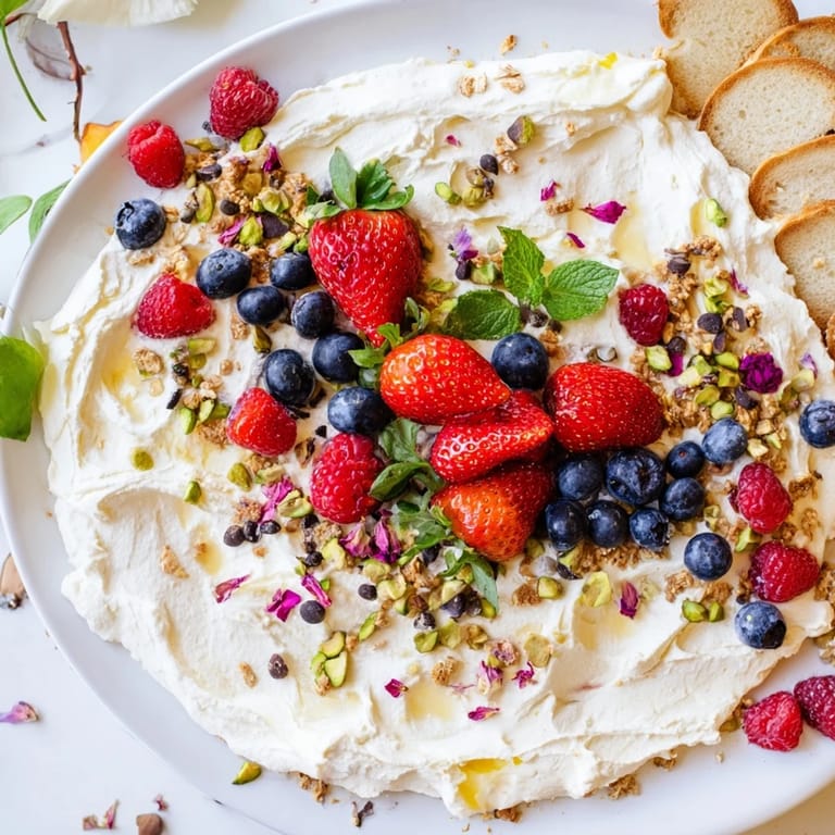 Indulgent butter board dessert, perfect for gatherings, served with toasted baguette slices.