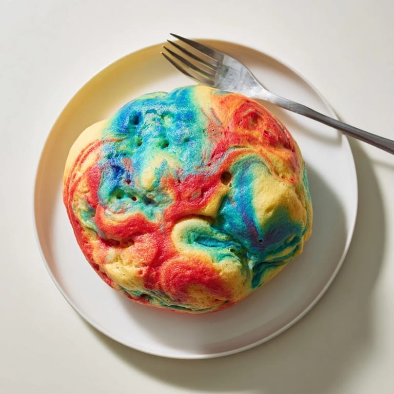 Delicious cloud bread rainbow version, a whimsical, gluten-free delight for any occasion.