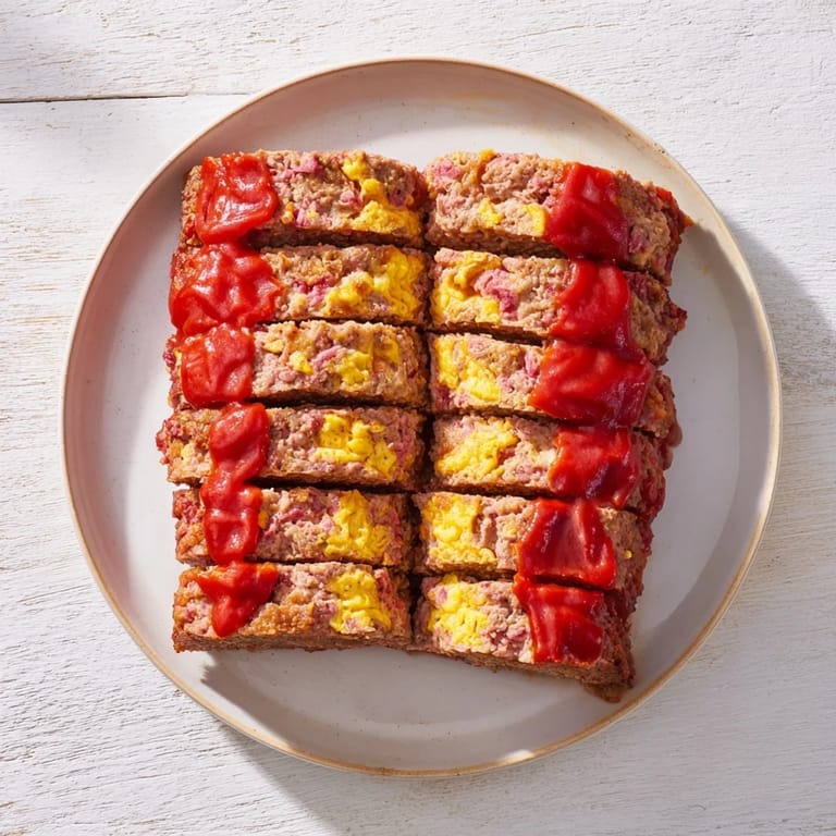 Warm plate filled with a flavorful Stove Top Stuffing Meatloaf Hack, surrounded by fluffy mashed potatoes; a comfort food dream.