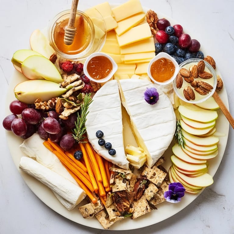 This Woodland Creature Cheese Platter offers a charming forest-inspired assortment of cheeses, fruits, and nuts.