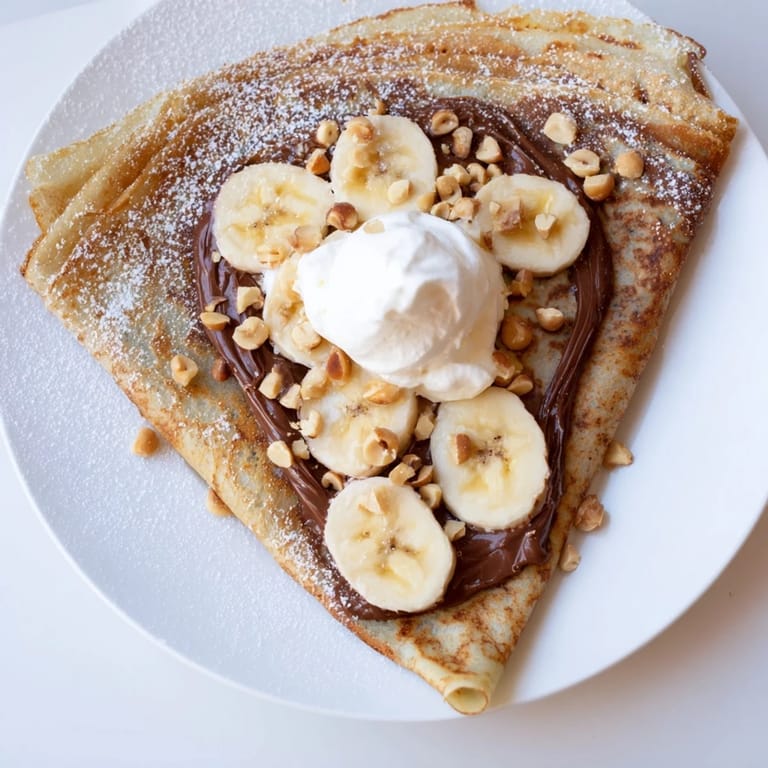 Warm, gooey Nutella and banana nestled in a fried tortilla: a quick and easy Banana Nutella Wrap.