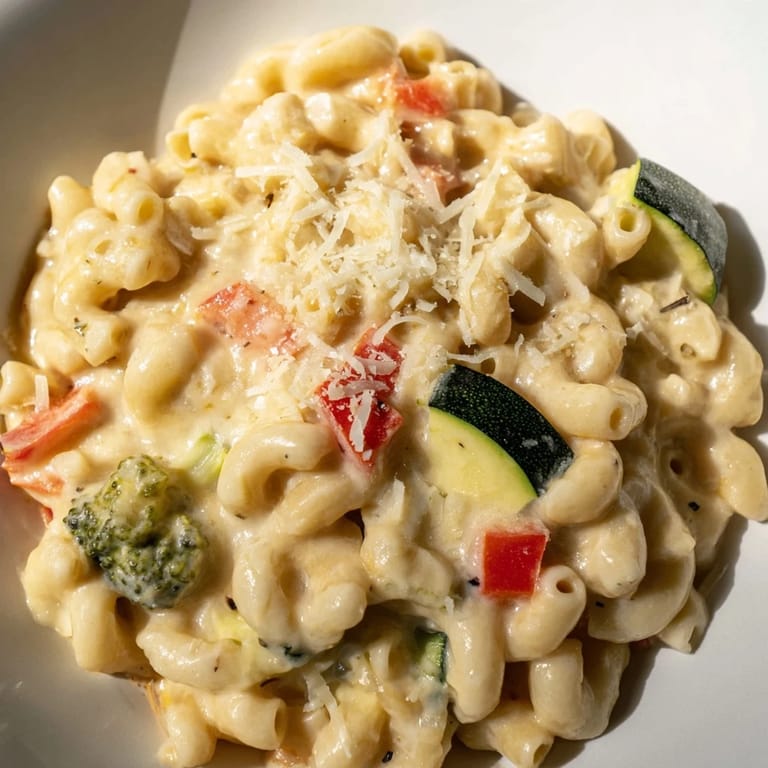 Serve this hearty vegetarian main dish with a crisp green salad for a complete weeknight dinner of Roasted Veggie Mac & Cheese.