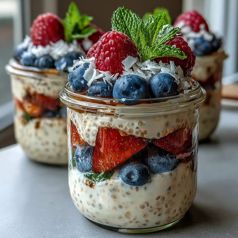 Make-ahead chia pudding with mixed berries, ideal for nutritious vegan and gluten-free snacking.