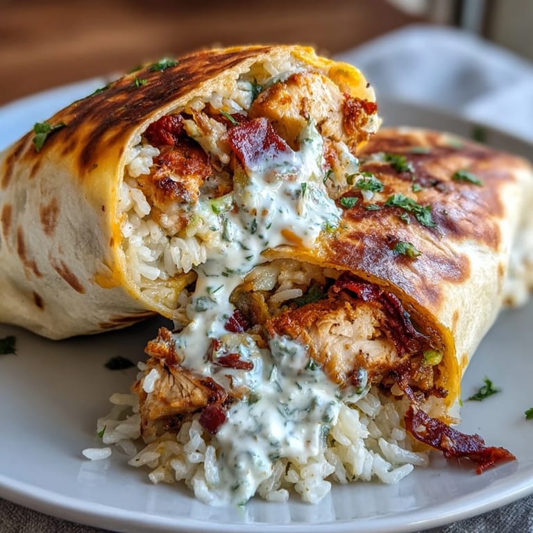 2. Hearty Chicken Bell Pepper Ranch Burritos bursting with juicy chicken, colorful bell peppers, and creamy ranch dressing, rolled in a warm tortilla.  