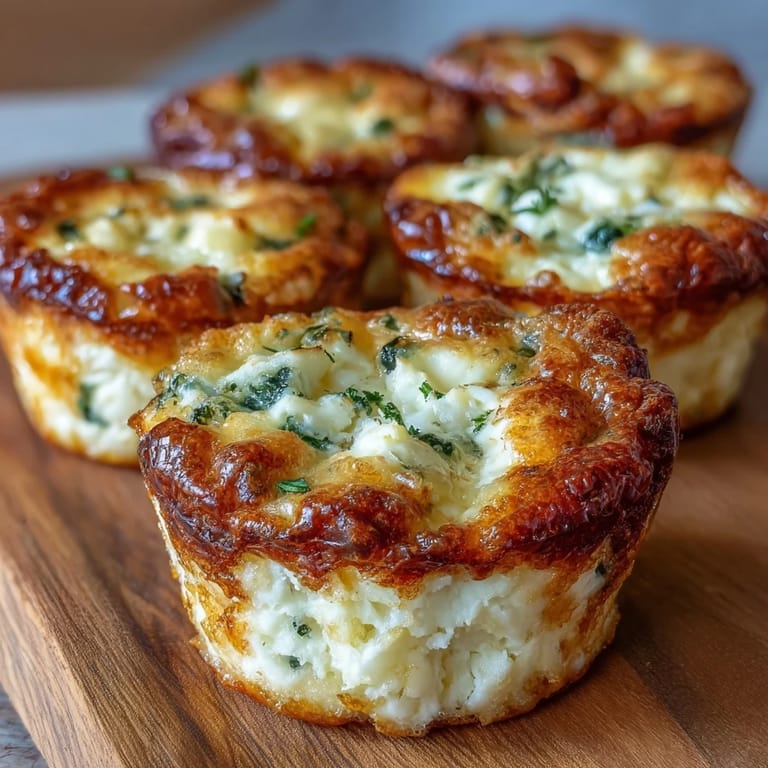 Golden-baked cottage cheese egg bites filled with spinach and bell peppers for a nutritious morning meal.  