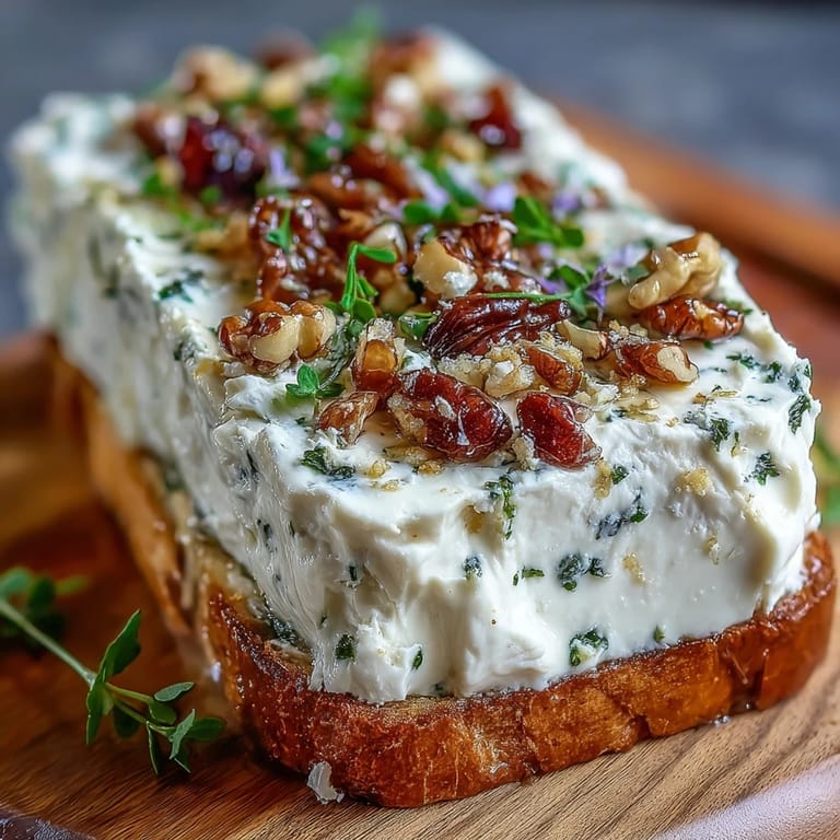 Artfully arranged butter board topped with honey, toasted nuts, and microgreens, perfect for festive gatherings and sharing.