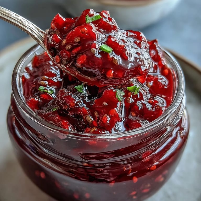 Bright and tangy raspberry lemon chia jam, perfect for spreading on warm toast or swirling into yogurt.