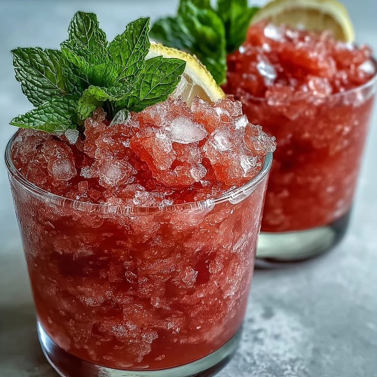 Enjoy this naturally sweet Frozen Watermelon Lemonade Slushie, a cool, healthy treat.