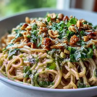 A colorful Thai peanut noodle salad with crisp vegetables and fresh herbs, tossed in a creamy, zesty peanut-lime sauce.